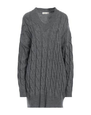 Haveone Woman Mini Dress Grey Size Onesize Acrylic, Wool, Viscose, Alpaca Wool