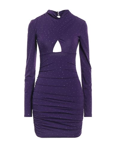 Aniye By Woman Mini Dress Purple Size 4 Polyester, Elastane