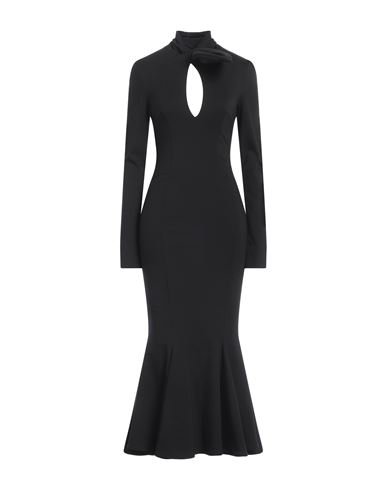 Attico The  Woman Maxi Dress Black Size 10 Rayon, Polyamide, Elastane In Multi