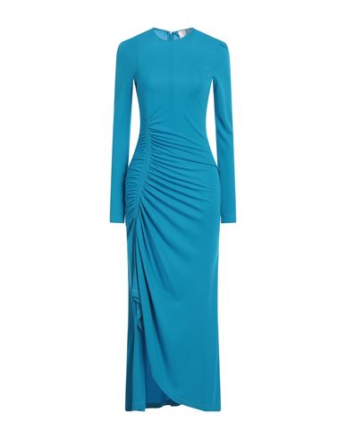 Givenchy Long-sleeve Draped Maxi Dress In Blue