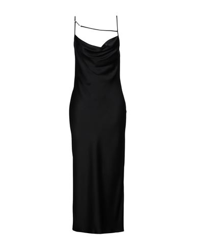 Shop Anna Molinari Woman Midi Dress Black Size 4 Acetate, Viscose