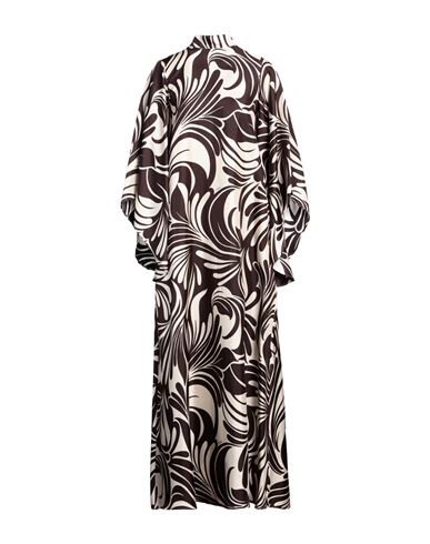 Double J Woman Maxi Dress Sand Size L Silk In Brown