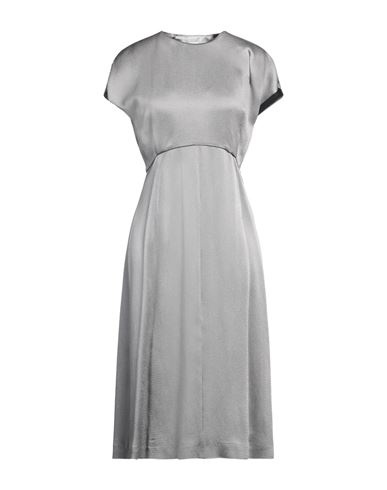 Agnona Woman Midi Dress Grey Size 14 Viscose, Acetate In Gray