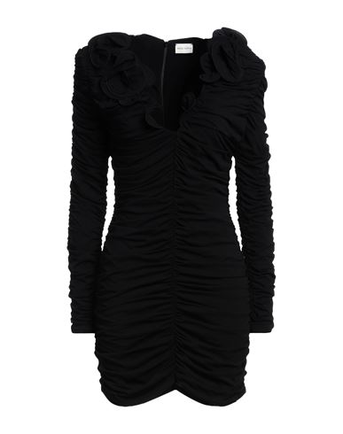 Shop Magda Butrym Woman Mini Dress Black Size 8 Polyamide, Elastane