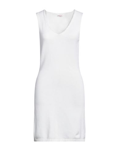 Shop Rossopuro Woman Mini Dress Ivory Size 6 Cotton In White
