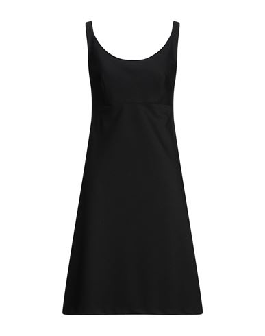 Theory Woman Midi Dress Black Size 4 Wool, Polyester, Elastane