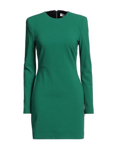 Victoria Beckham Woman Mini Dress Emerald Green Size 2 Virgin Wool, Polyamide, Elastane