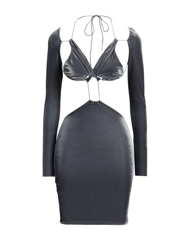 Amazuìn Woman Mini Dress Grey Size Onesize Polyamide, Elastane In Grey