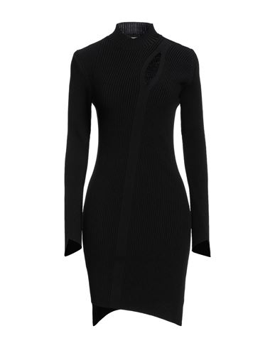 Versace Woman Mini Dress Black Size 6 Viscose, Elastane In Black