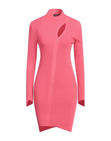 Versace Woman Mini Dress Coral Size 8 Viscose, Elastane In Red