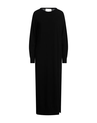 8pm Woman Maxi Dress Black Size S Viscose, Polyamide, Wool, Cashmere