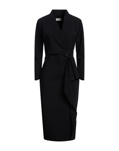 Shop Chiara Boni La Petite Robe Woman Midi Dress Black Size 10 Polyamide, Elastane