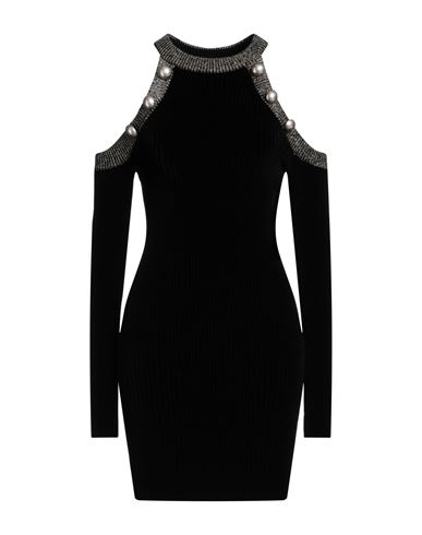 Eleonora Gottardi Woman Mini Dress Black Size M Viscose, Polyamide, Elastane