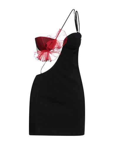 Shop Nensi Dojaka Woman Mini Dress Black Size M Viscose, Polyester, Elastane, Polyamide, Silk