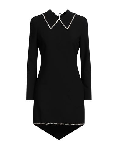 Le Twins Woman Mini Dress Black Size 2 Polyester, Viscose, Elastane