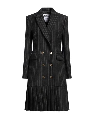 Moschino Woman Midi Dress Steel Grey Size 14 Virgin Wool