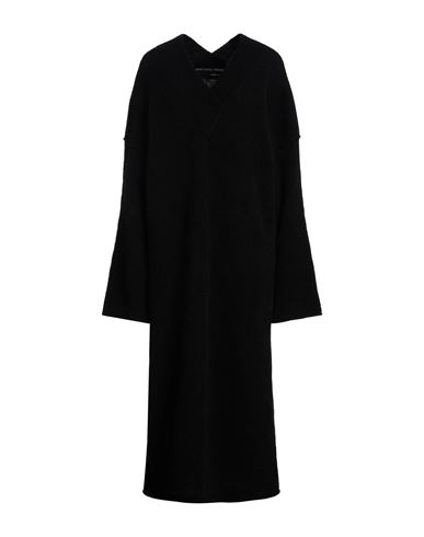 Isabel Benenato Woman Maxi Dress Black Size 6 Mohair Wool, Wool, Polyamide, Elastane