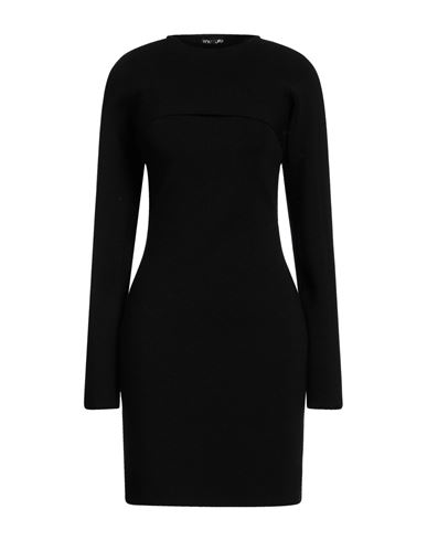 Tom Ford Woman Mini Dress Black Size L Virgin Wool, Polyamide In Black