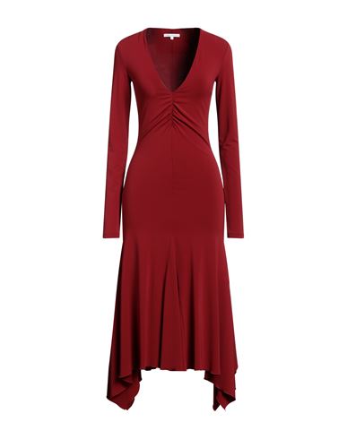 Patrizia Pepe Woman Midi Dress Brick Red Size 2 Acetate, Polyamide, Elastane