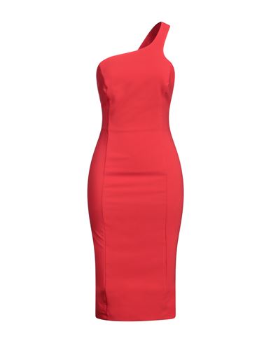 Shop Olla Parèg Olla Parég Woman Midi Dress Red Size 4 Polyester, Elastane