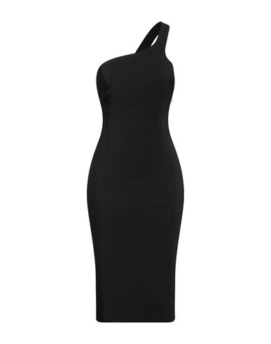 Shop Olla Parèg Olla Parég Woman Midi Dress Black Size 8 Polyester, Elastane