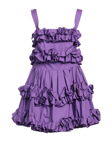 Olla Parèg Olla Parég Woman Mini Dress Purple Size 8 Cotton In Gray