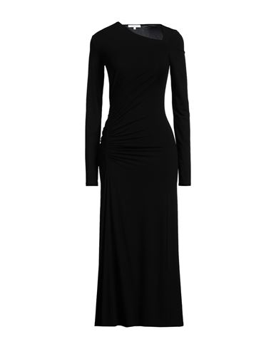 PATRIZIA PEPE PATRIZIA PEPE WOMAN MIDI DRESS BLACK SIZE 0 VISCOSE, ELASTANE 