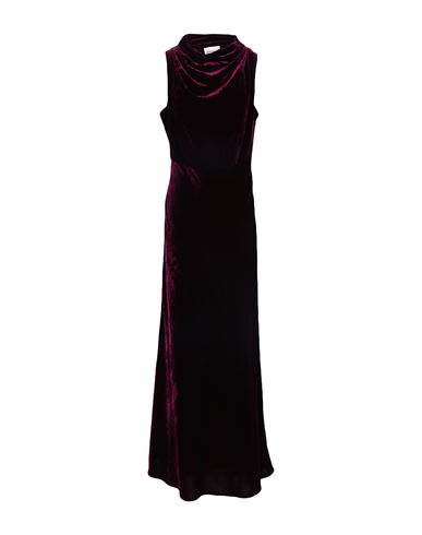 Semicouture Woman Maxi Dress Deep Purple Size 10 Viscose, Polyamide In Deep Purple