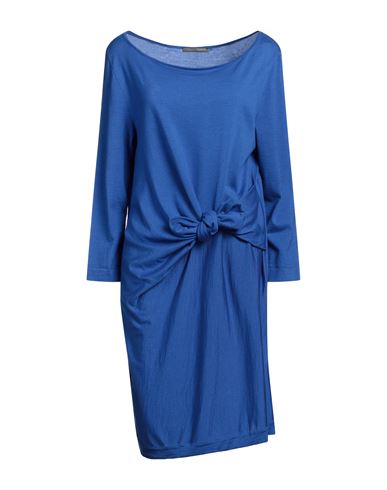 Alberta Ferretti Woman Midi Dress Blue Size 12 Virgin Wool, Silk, Cashmere