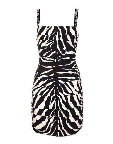 Shop Dolce & Gabbana Animal Print Zebra Dress Woman Mini Dress Black Size 6 Viscose
