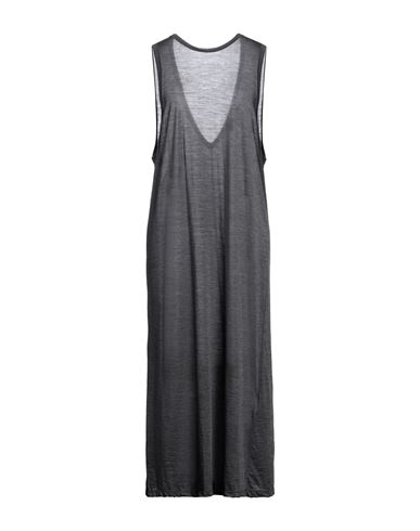 Shop Isabel Benenato Woman Maxi Dress Steel Grey Size 8 Virgin Wool, Polyamide