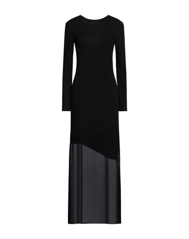 Shop Patrizia Pepe Woman Maxi Dress Black Size 2 Viscose, Elastane