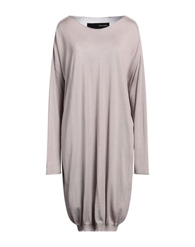 Isabel Benenato Woman Midi Dress Dove Grey Size 4 Cashmere, Silk In Gray