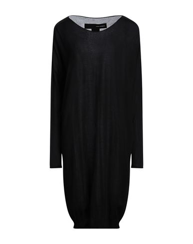 Shop Isabel Benenato Woman Midi Dress Black Size 4 Cashmere, Silk