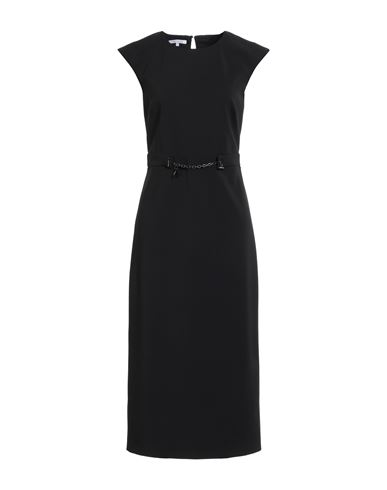 Patrizia Pepe Woman Midi Dress Black Size 6 Polyester, Elastane In Black