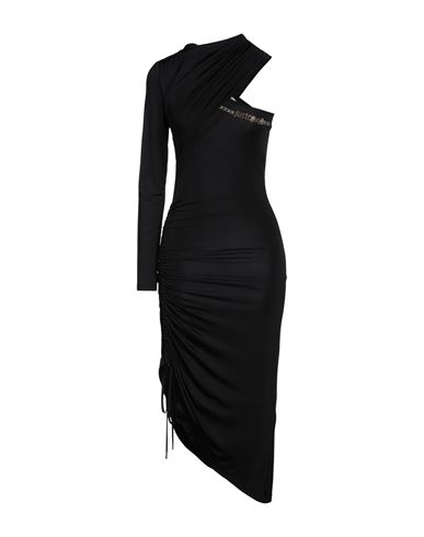 Just Cavalli Woman Midi Dress Black Size 6 Viscose, Elastane