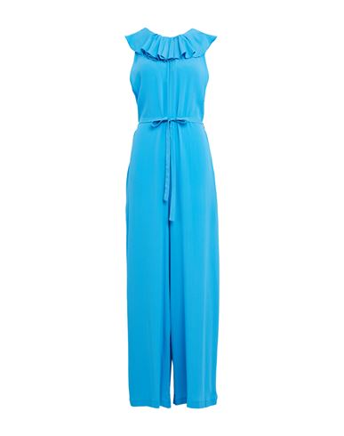 Meimeij Woman Jumpsuit Azure Size 6 Acetate, Silk In Blue