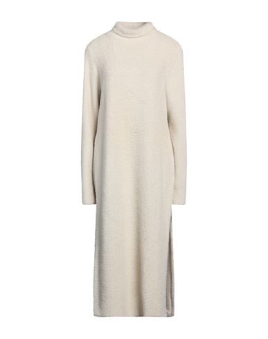 Meimeij Woman Midi Dress Cream Size 8 Polyester, Polyacrylic In White