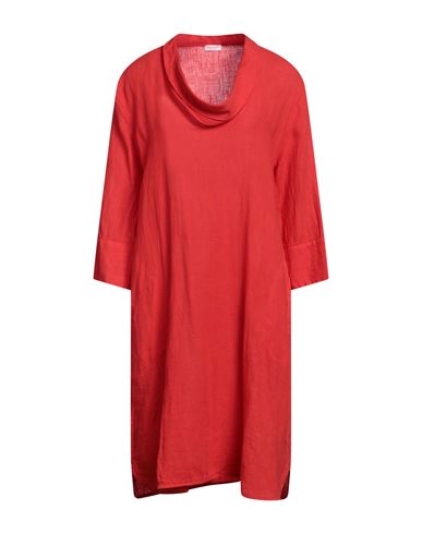 Shop Rossopuro Woman Mini Dress Red Size Xl Linen