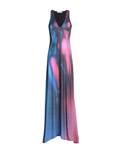 PATRIZIA PEPE PATRIZIA PEPE WOMAN MAXI DRESS PASTEL BLUE SIZE 1 POLYESTER, ELASTANE 