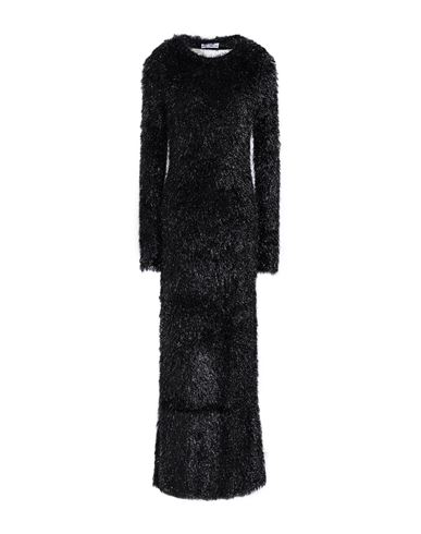Rabanne Cutout Tinsel Knitted Midi Dress In Black