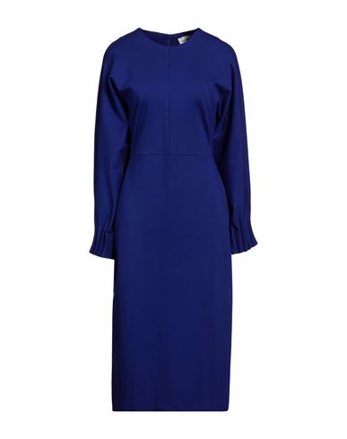 Meimeij Woman Midi Dress Purple Size 6 Viscose, Polyamide, Elastane In Blue