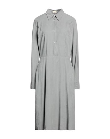 Shop Massimo Alba Woman Midi Dress Grey Size L Cotton