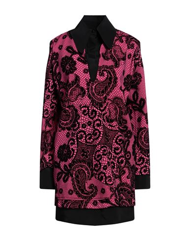 Jijil Woman Mini Dress Fuchsia Size 8 Cotton, Polyester, Acetate, Silk In Pink