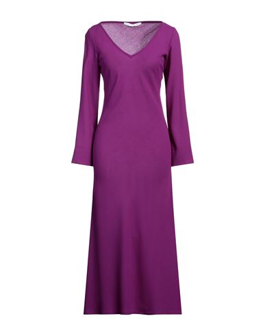 Maison Laviniaturra Woman Maxi Dress Deep Purple Size 6 Wool