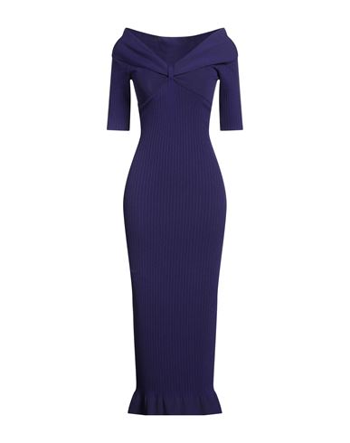 PHILOSOPHY DI LORENZO SERAFINI PHILOSOPHY DI LORENZO SERAFINI WOMAN MIDI DRESS PURPLE SIZE 6 VISCOSE, POLYAMIDE 