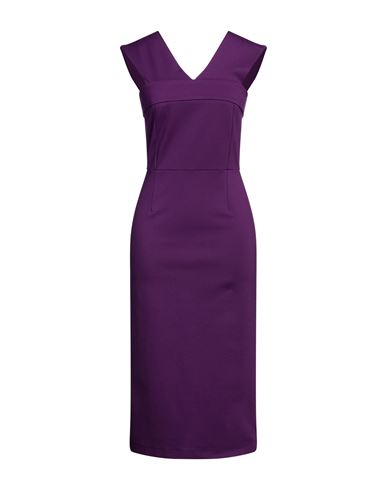 Shop Maison Laviniaturra Woman Midi Dress Mauve Size 10 Viscose, Nylon, Elastane In Purple