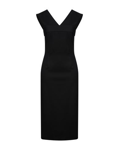 Shop Maison Laviniaturra Woman Midi Dress Black Size 8 Viscose, Nylon, Elastane