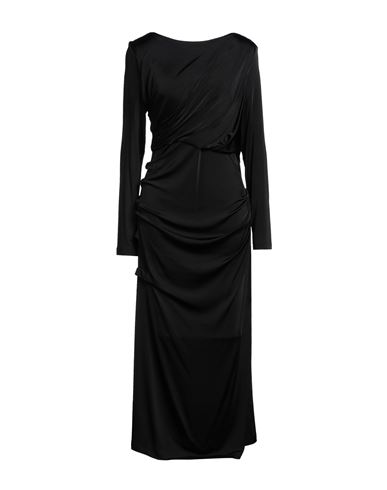 DRIES VAN NOTEN DRIES VAN NOTEN WOMAN MIDI DRESS BLACK SIZE M VISCOSE, ELASTANE 