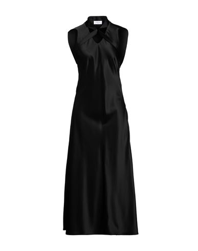 Shop Off-white Woman Maxi Dress Black Size 6 Acetate, Viscose, Elastane